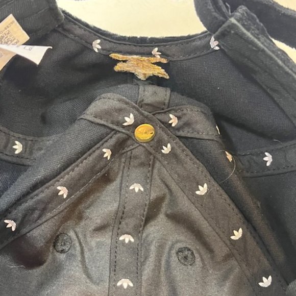 Black Velvet Adidas Cotton Gold Trefoil Embroidered Logo Adjustable Cap Hat - Picture 8 of 12